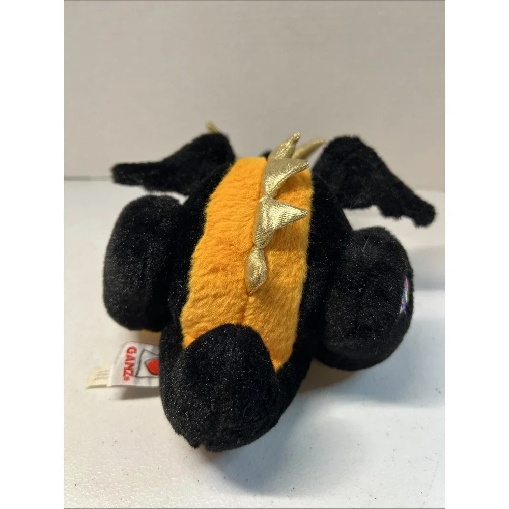Webkinz Ganz Black Lava Dragon Plush NO CODE Stuffed Animal Toy HM463